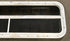 Used White Radius Opening Window : 47 1/2" W x 14 1/2" H x 1 7/8" D - Young Farts RV Parts