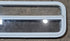 Used White Radius Opening Window : 47 1/2" W x 14 1/4" H x 1 1/4" D - Young Farts RV Parts