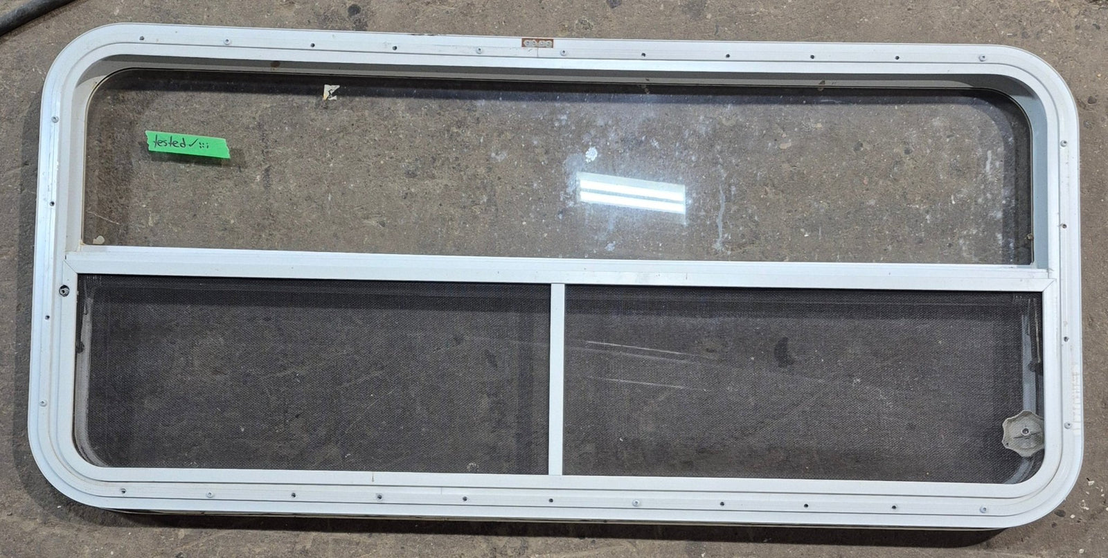 Used White Radius Opening Window : 47 1/2