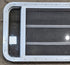 Used White Radius Opening Window : 47 1/4" W x 21 1/4" H x 1 7/8" D - Young Farts RV Parts