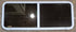 Used White Radius Opening Window : 54 1/4" W x 21 3/4" H x 1 7/8" D - Young Farts RV Parts