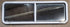 Used White Radius Opening Window : 54" W x 17 1/2" H x 1 7/8" D - Young Farts RV Parts