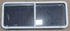 Used White Radius Opening Window : 54" W x 21 1/2" H x 1 7/8" D - Young Farts RV Parts