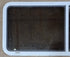 Used White Radius Opening Window : 54" W x 21 1/2" H x 1 7/8" D - Young Farts RV Parts