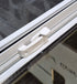 Used White Radius Opening Window : 54" W x 21 1/2" H x 1 7/8" D - Young Farts RV Parts