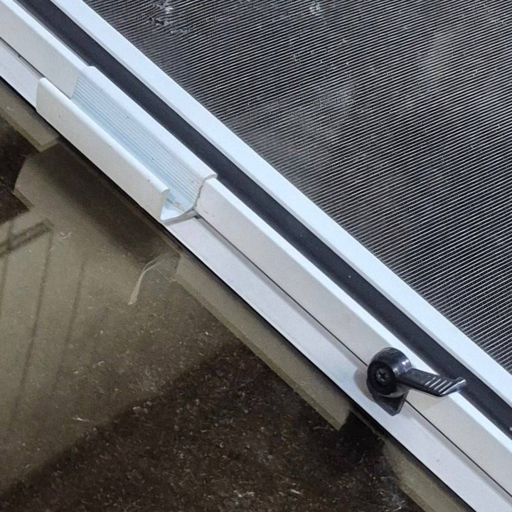 Used White Radius Opening Window - 57 1/4" X 24 1/2" X 2" - Young Farts RV Parts