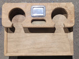 Used Wooden Doghouse Console Cover With 2 Cupholder Spaces