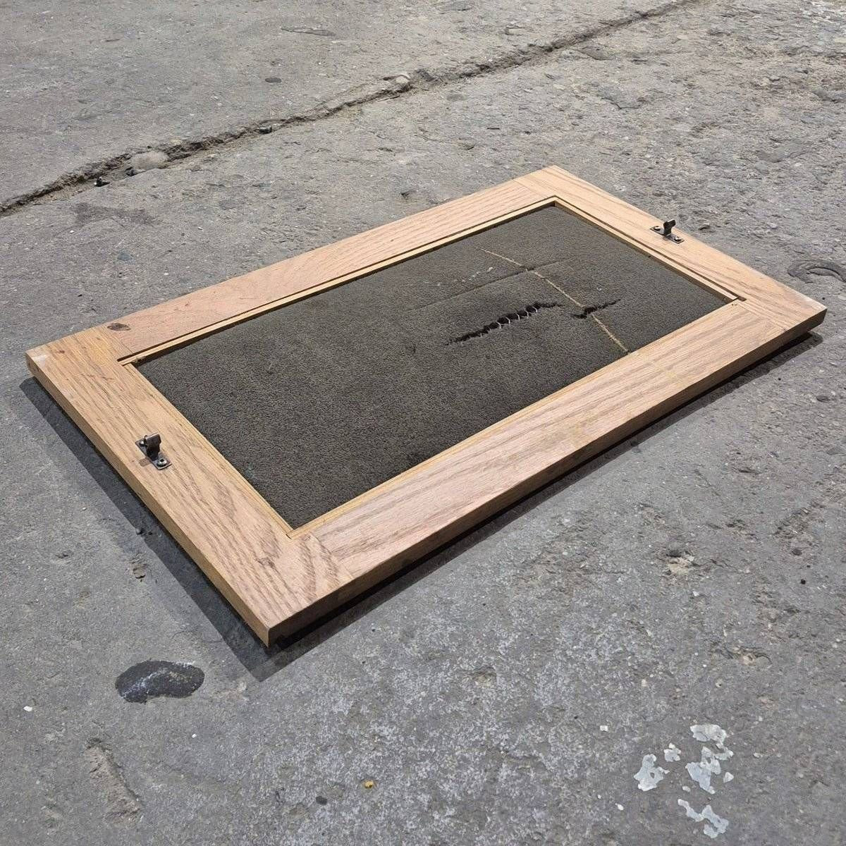 Used Wooden RV Interior Furnace Access Door - 21" x 12" x 1.375" - Young Farts RV Parts