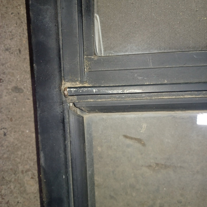 Used Young Farts RV Parts Black Radius Louvered Window : 23 3/8″ X 21.5″ X 1 7/8″ - Young Farts RV Parts