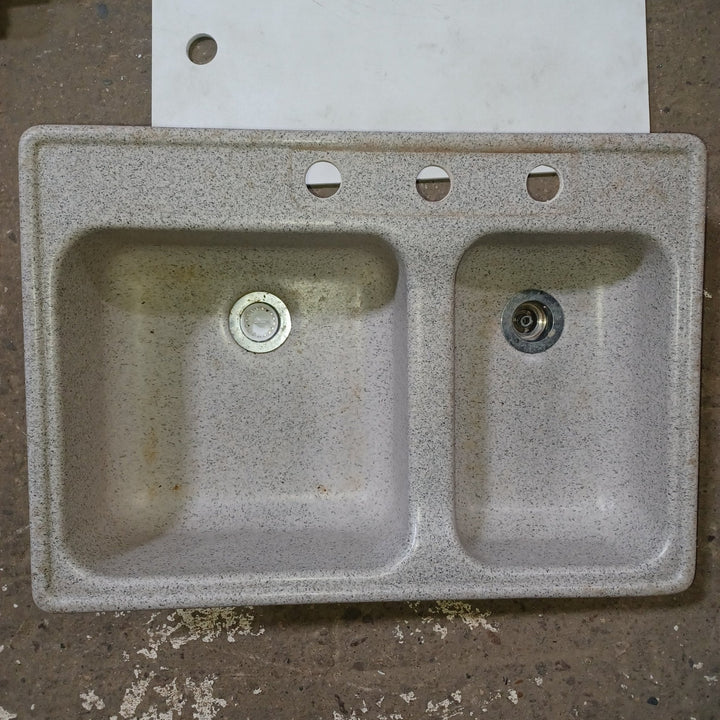 Used Young Farts RV Parts Double Kitchen Sink 24.5″ X 17.25″ X 7.5″ - TS1724DB - Young Farts RV Parts
