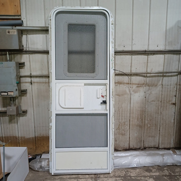 Used Young Farts RV Parts RV Radius Entry Door 71.5″ X 25 7/8″ X 2.5″ - Young Farts RV Parts