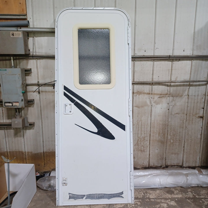 Used Young Farts RV Parts RV Radius Entry Door 71.5″ X 25 7/8″ X 2.5″ - Young Farts RV Parts