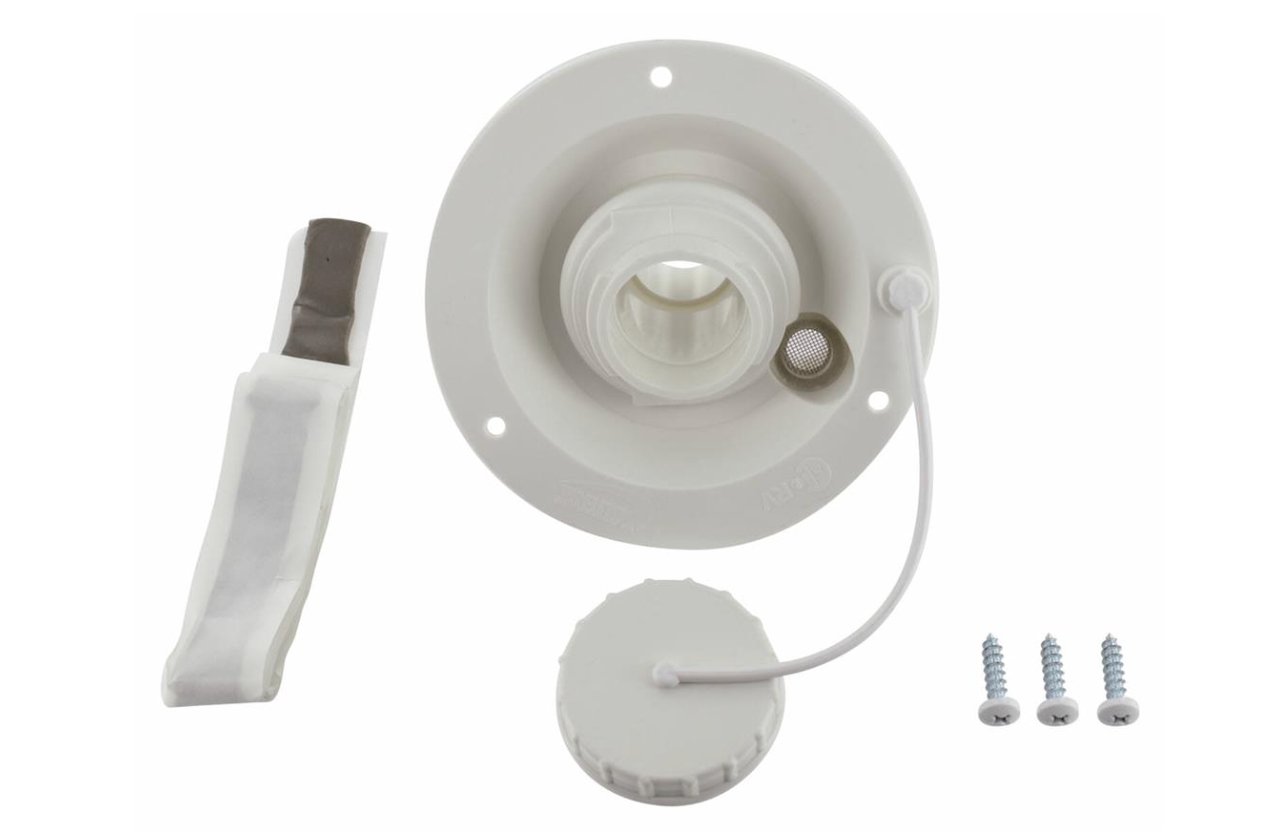 Valterra A01 - 2003VP Gravity Water Inlet, White - Young Farts RV Parts