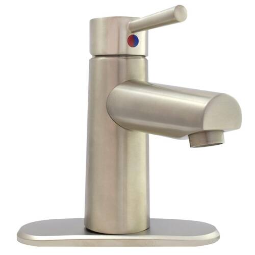 VALTERRA Faucet For Lavetory With Single Lever Handle - Nickel With Optional Base Plate - PF232403 - Young Farts RV Parts
