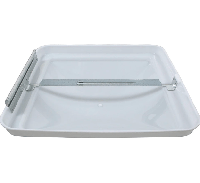Ventline BV0554 - 01 Roof Vent Lid Old Style Round Profile Continuous Hinge - White - Young Farts RV Parts