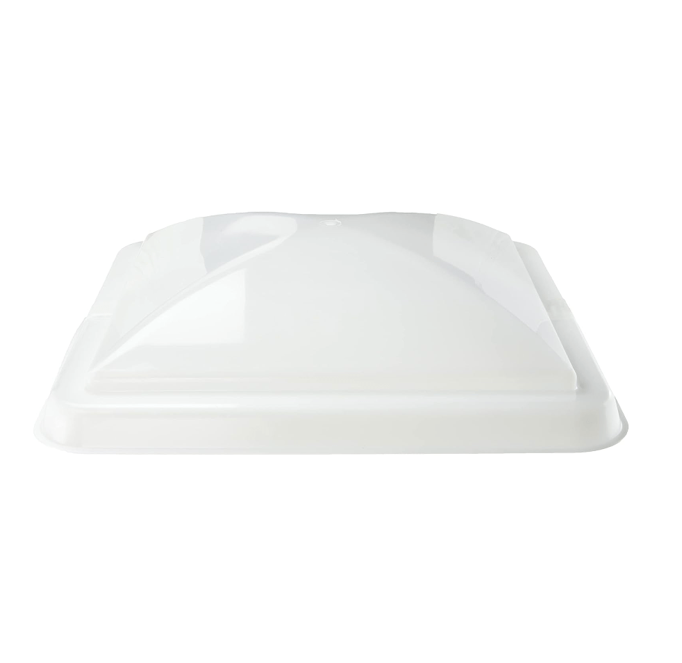 Ventline BV0554 - 01 Roof Vent Lid Old Style Round Profile Continuous Hinge - White - Young Farts RV Parts