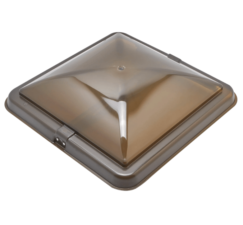 Ventline BV0554 - 03 Roof Vent Lid Old Style Round Profile Continuous Hinge - Smoke - Young Farts RV Parts