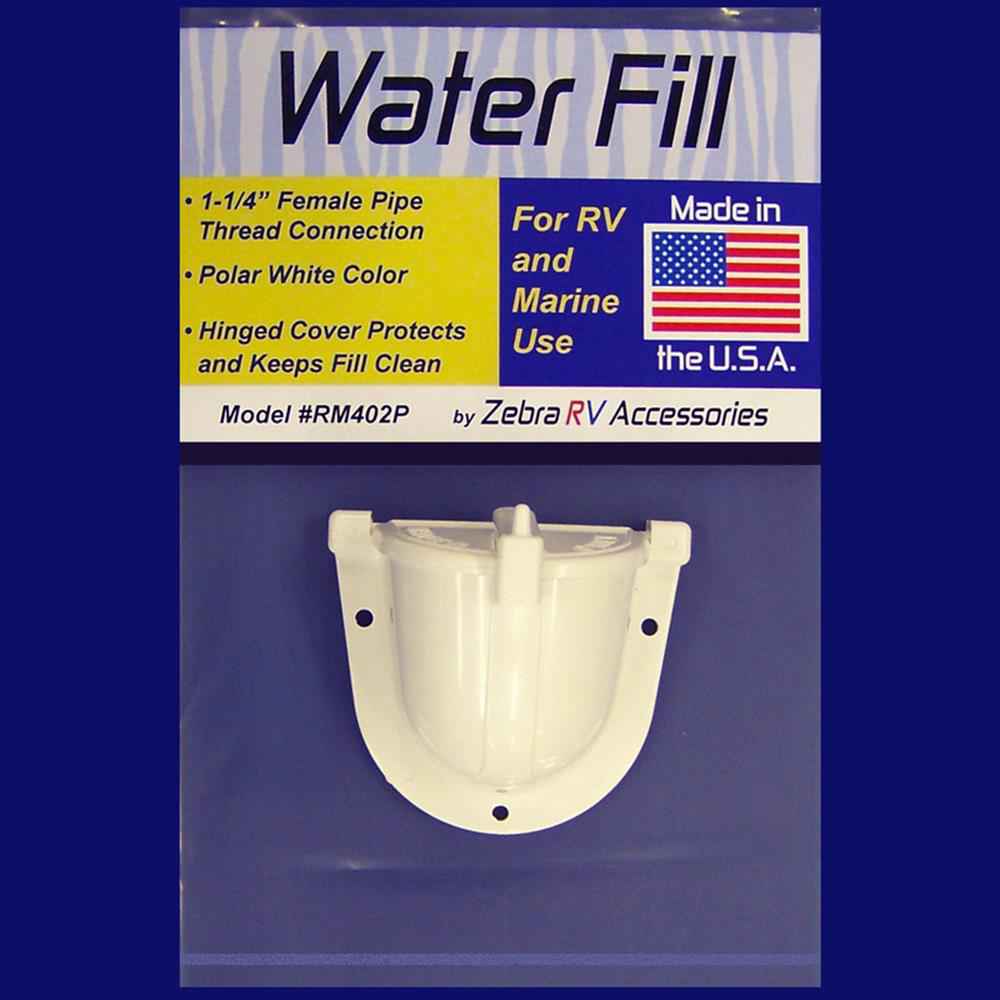 Water Fill Spout Polar White - Young Farts RV Parts