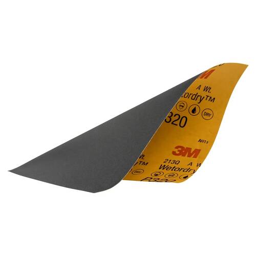 Wetordry Sandpaper - 9" x 11" - P320 Grit - Black; Case Of 5 Sheets - 32040 - Young Farts RV Parts