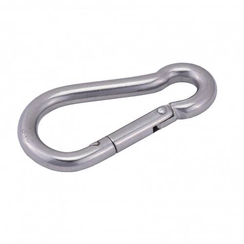 WHITECAP Carabiner - Snap Lock - Gourd shaped - 7/16" ID - 3 - 1/8" L - 7/16" Hook - S - 1111C - Young Farts RV Parts
