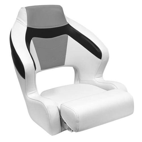 WISE MARINE Baja XL Passenger Boat Seat - 26" x 24" x 26"; White/ Gray And Black - 3338 - 1782 - Young Farts RV Parts