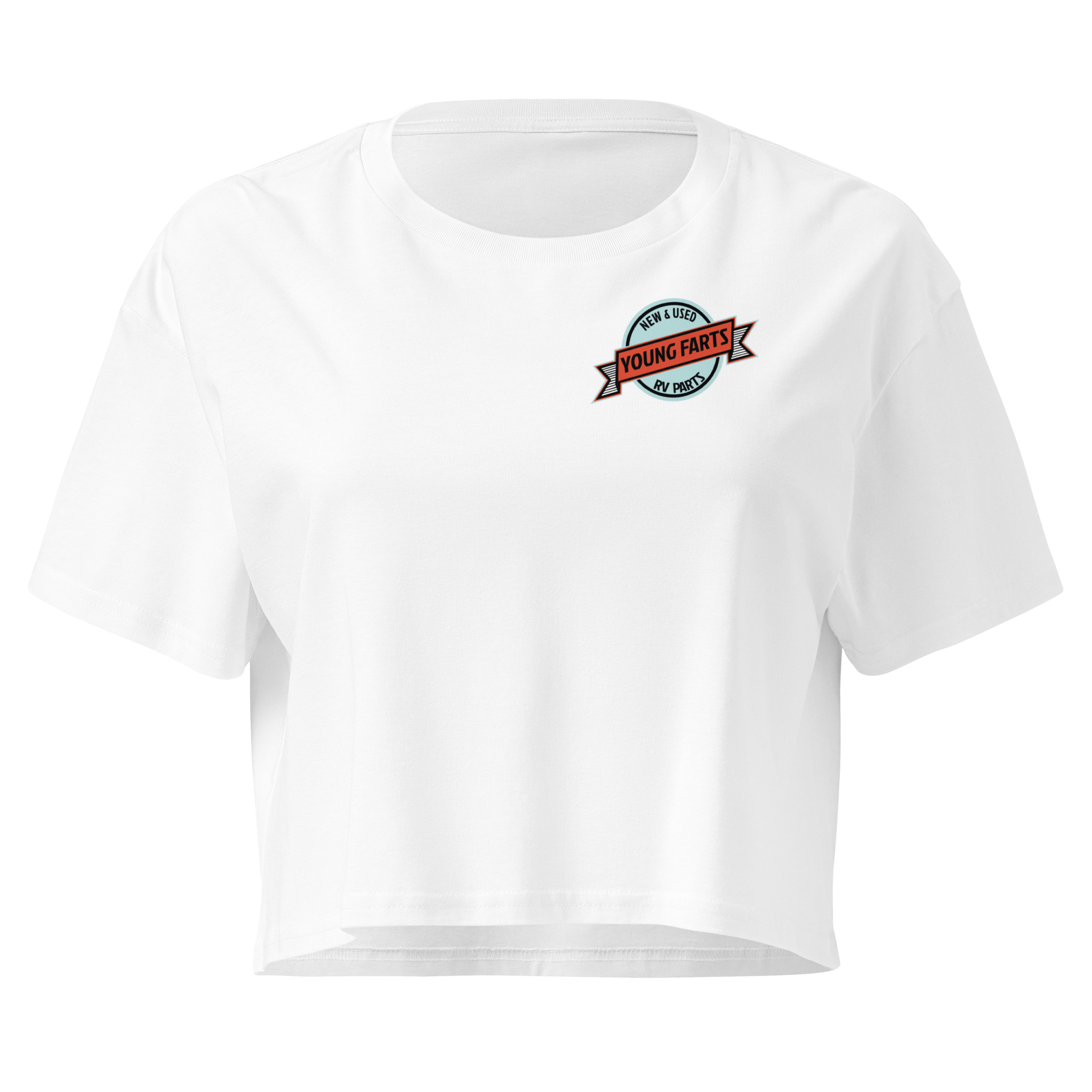 Young Farts Women’s Crop Top with front and back print in Mineral
