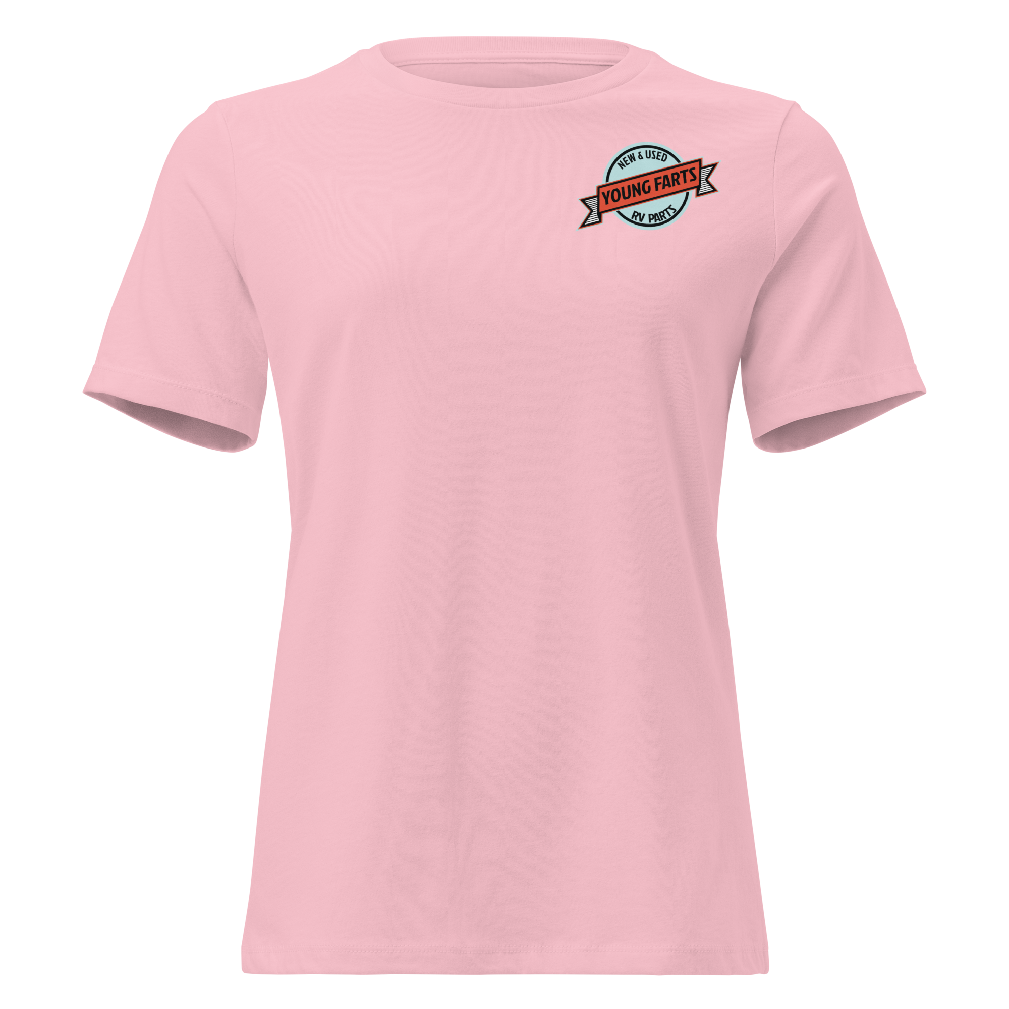 Young Farts Women’s Relaxed T-Shirt with front and back print in Dark Grey Heather