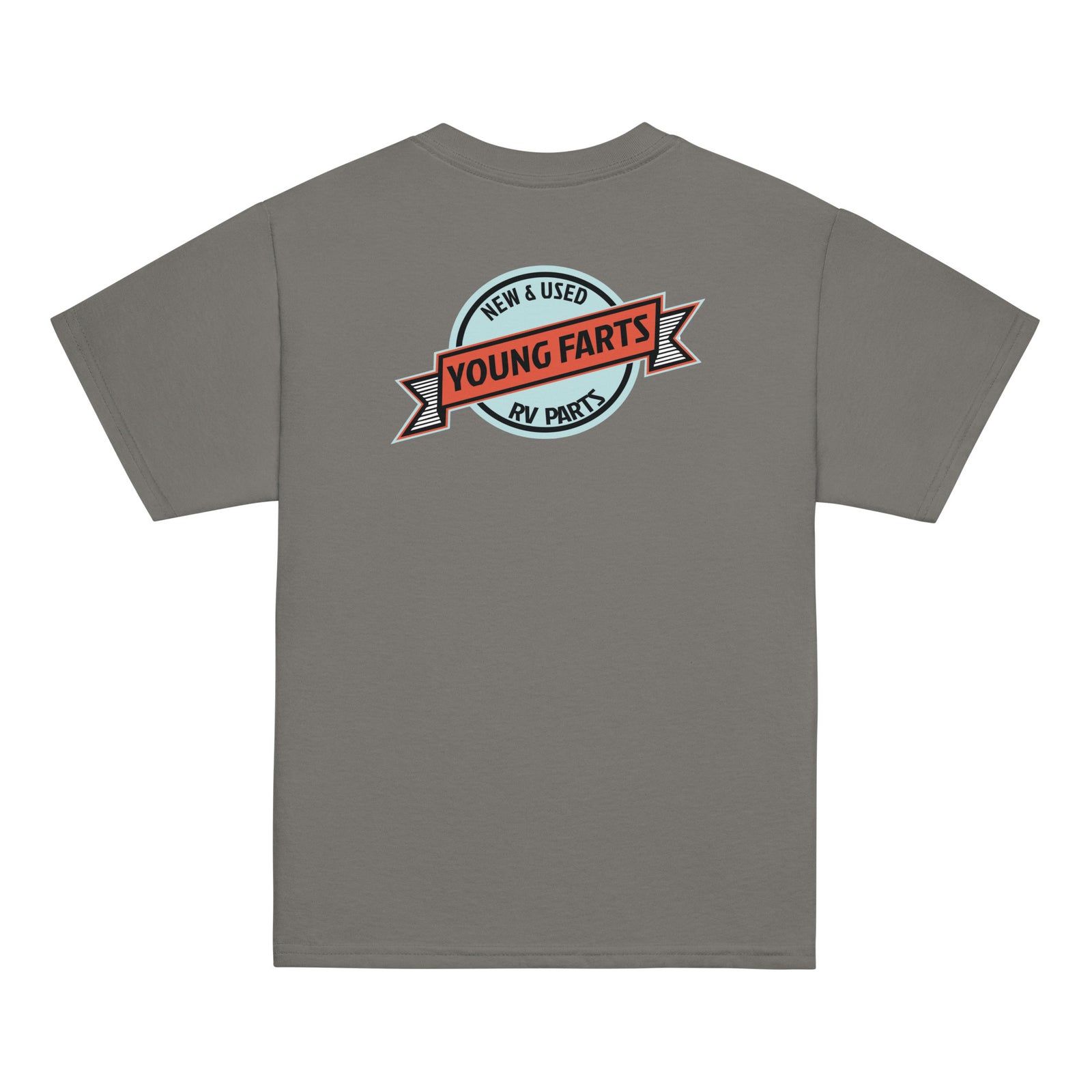 Young Farts Youth T-Shirt with front and back print in Black