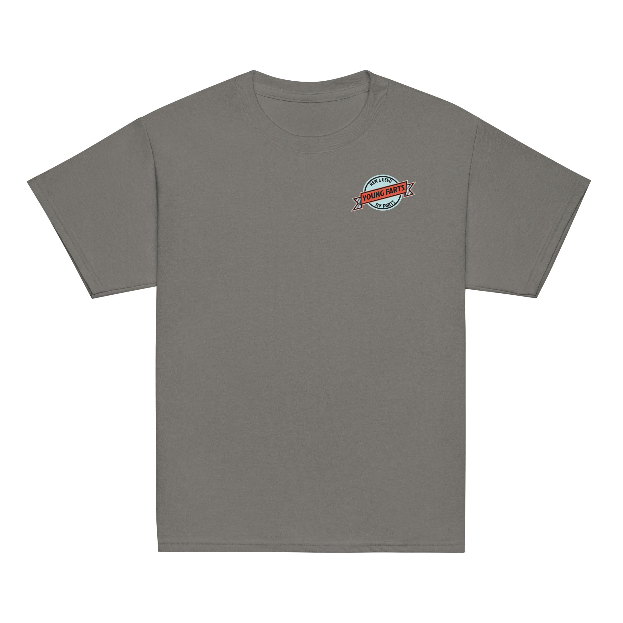 Young Farts Youth T-Shirt with front and back print in Red
