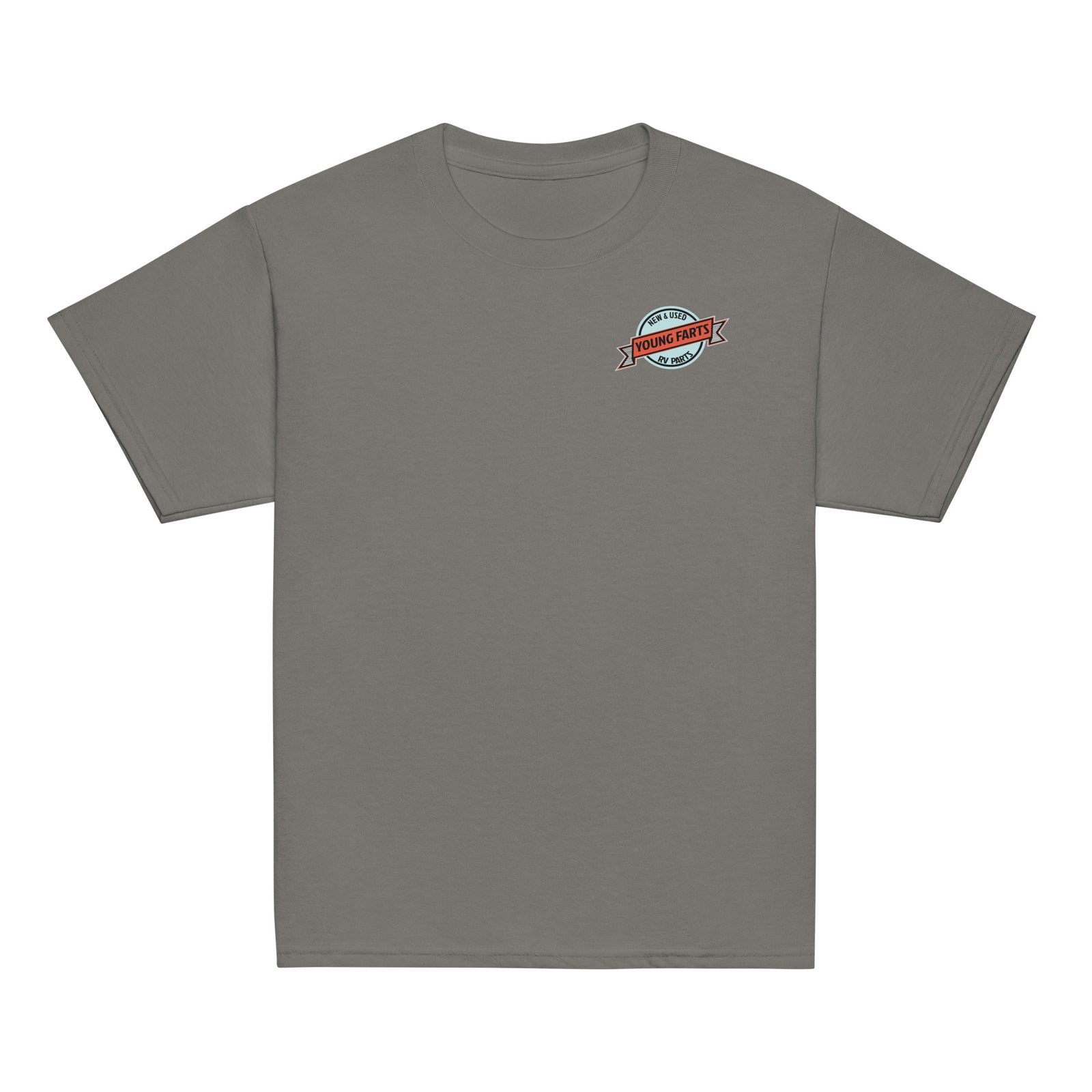 Young Farts Youth T-Shirt with front and back print in Red