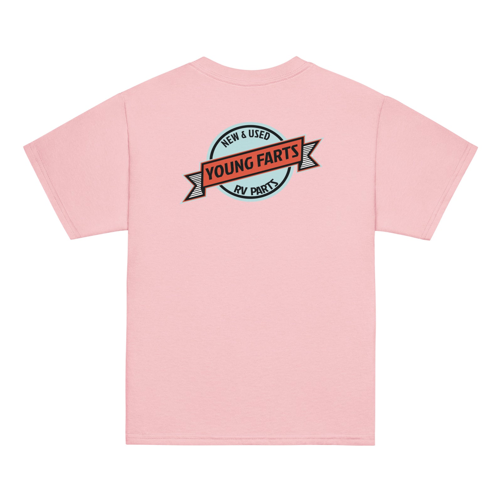 Young Farts Youth T-Shirt with front and back print in Azalea