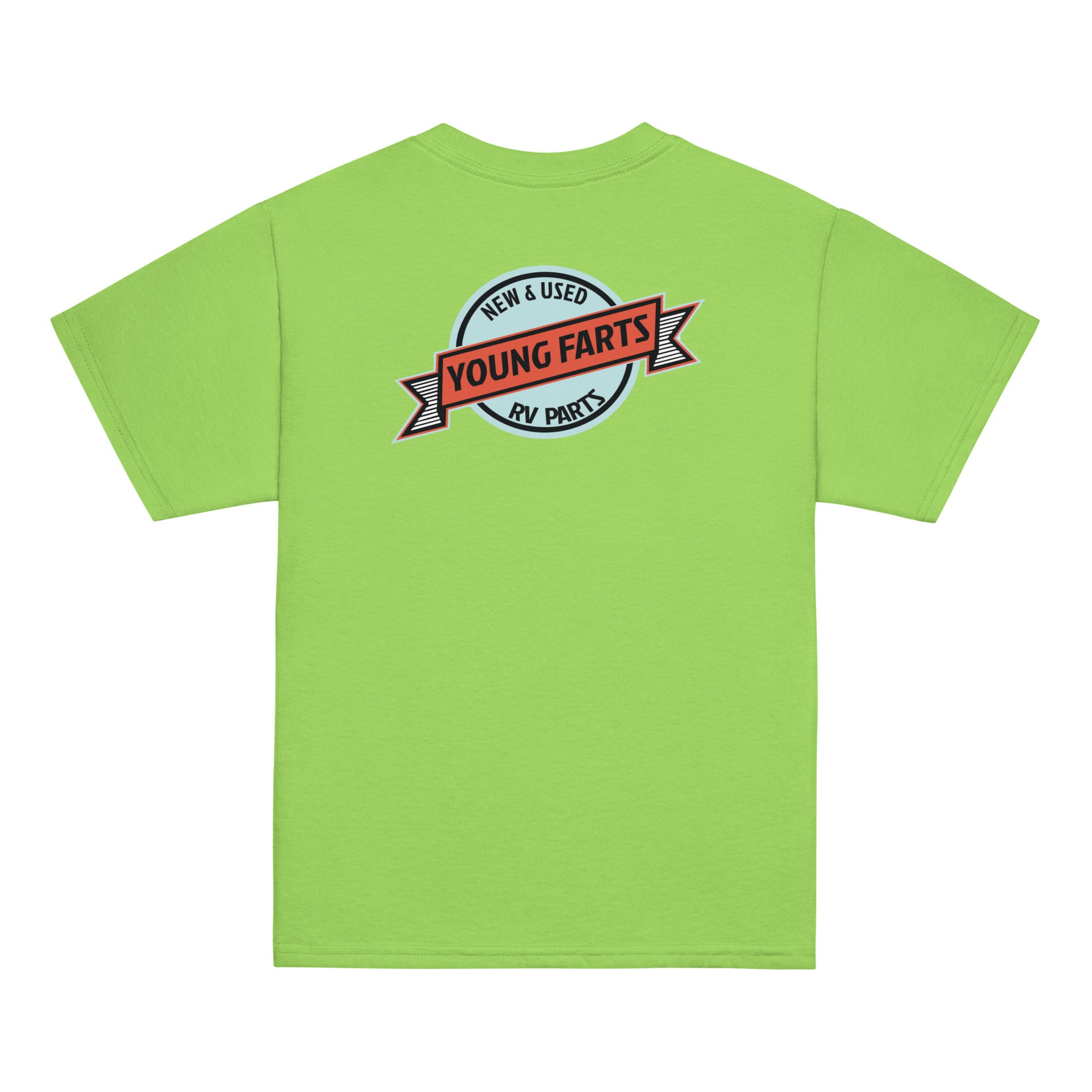 Young Farts Youth T-Shirt with front and back print in Charcoal