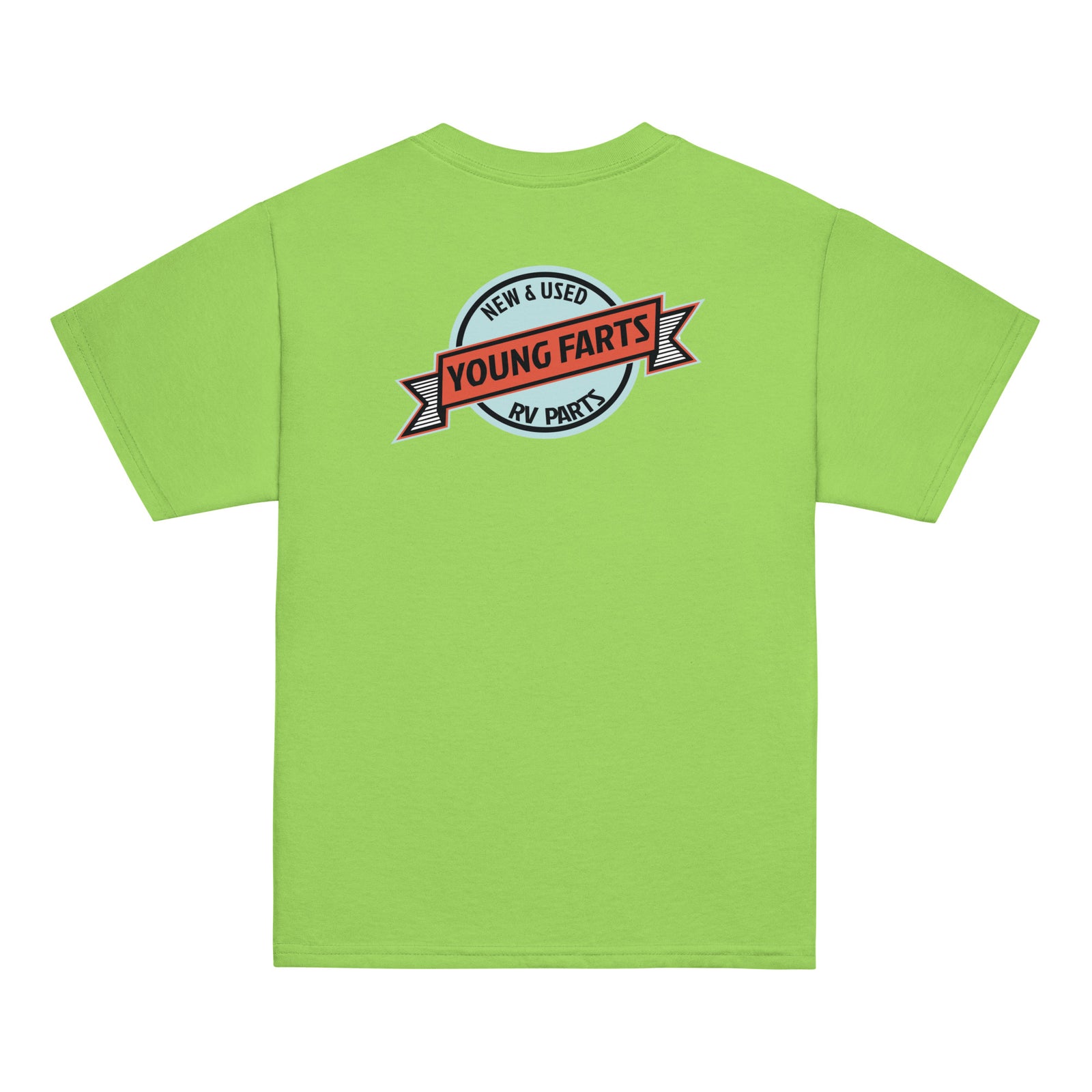 Young Farts Youth T-Shirt with front and back print in Charcoal