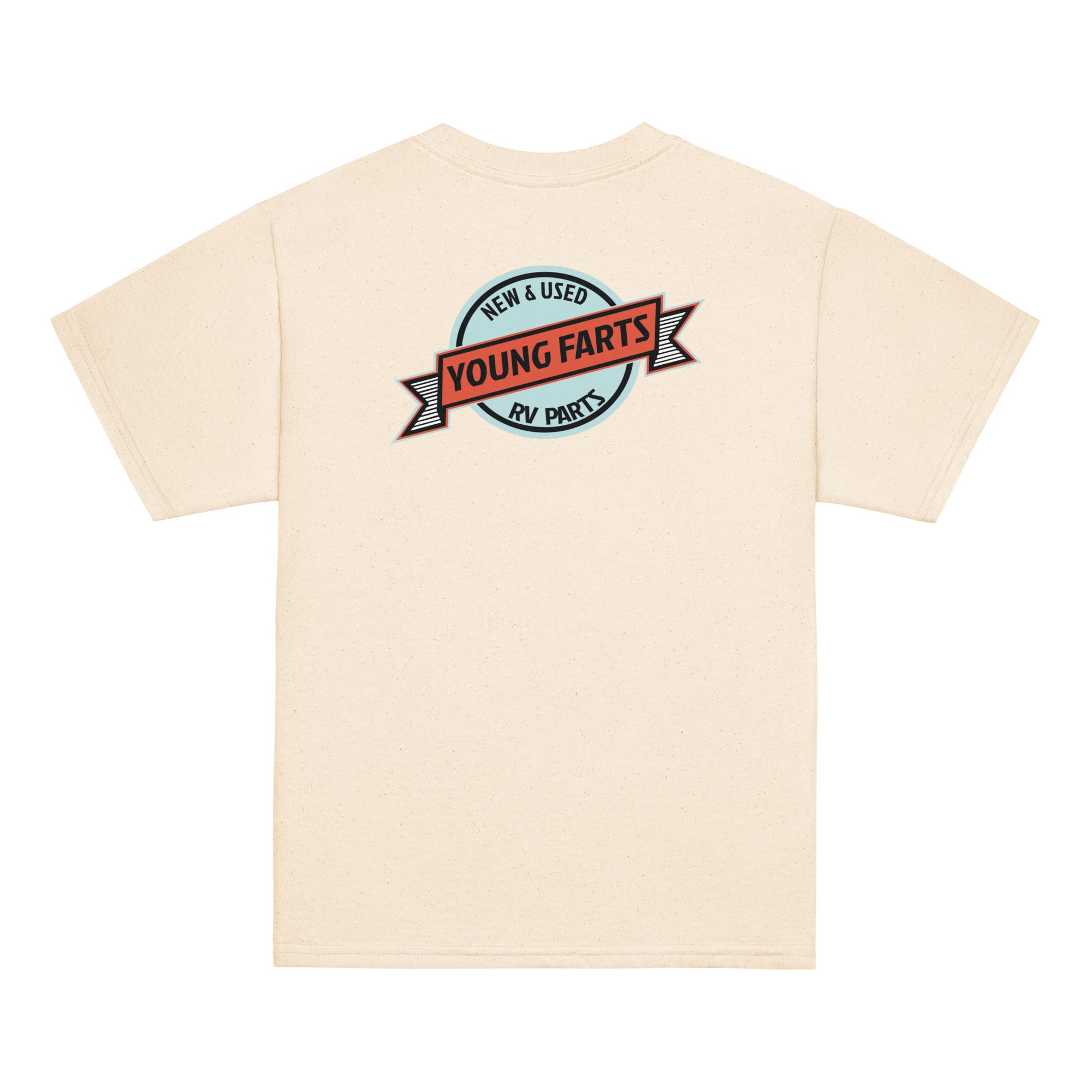 Young Farts Youth T-Shirt with front and back print in Red