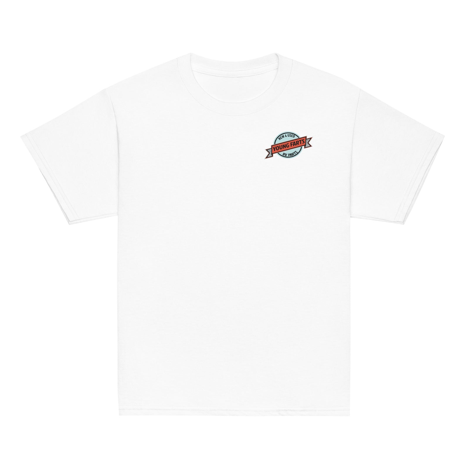 Young Farts Youth T-Shirt with front and back print in Charcoal