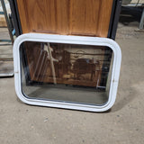 Used White Radius Non-Opening Window : 16 3/4