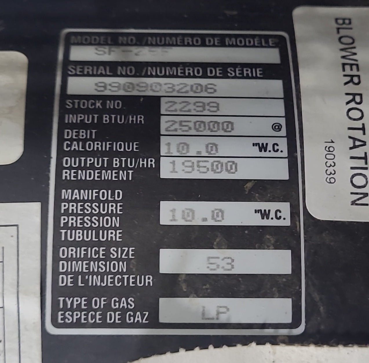 25,000 BTU USED SF-25F Suburban RV Propane Furnace - Young Farts RV Parts