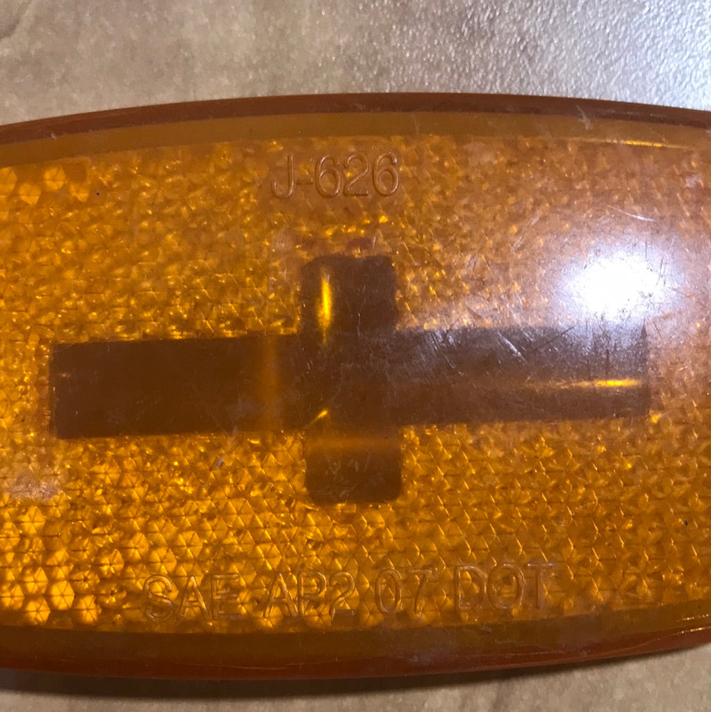Used SAE AP2 02 07 DOT Replacement Lens for Marker Lights - Amber - Young Farts RV Parts