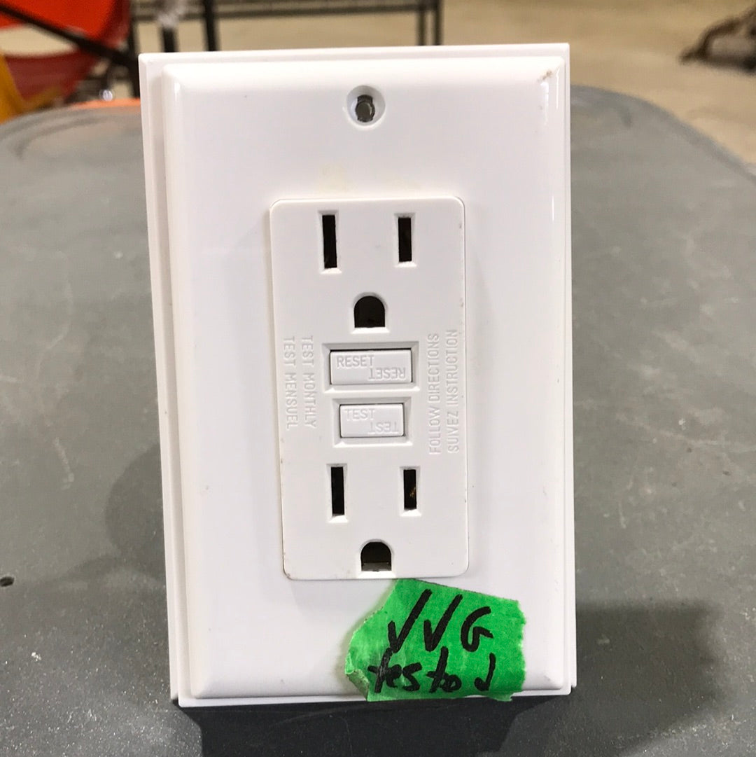 Used RV 110 Volt GFI Wall Receptacle / Outlet - Young Farts RV Parts