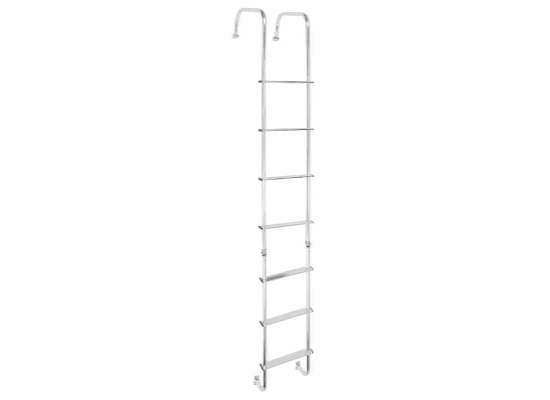 RV Pro 08-4650 - Outdoor Hinged Ladder - Aluminum - 99-1/2" height x 12" width - Young Farts RV Parts