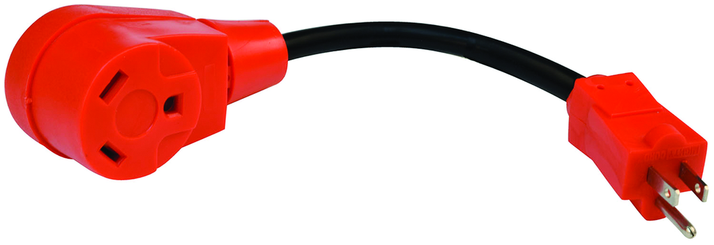 Valterra A10-1530 - Mighty Cord Adapter Cord - 12" - Red - Young Farts RV Parts