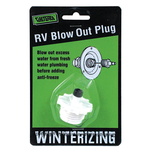 Valterra 09-2320 - RV Blow Out Plug for Winterizing - White Plastic - Young Farts RV Parts