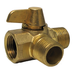 Valterra 09-2325 - Brass Diverter Valve 1/2", MPT x MPT x FPT, Bulk - Young Farts RV Parts