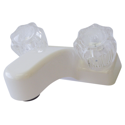 4" DECK FAUCET WHITE #203 - Young Farts RV Parts