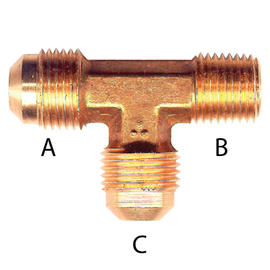 FAIRVIEW FITTING COMPRESSION TEE 1/2 TO 1/2 - Brass Pipe Fittings