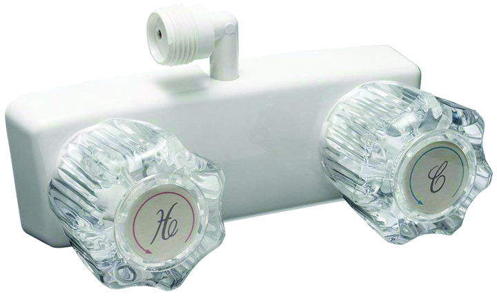 Dura Faucet DF-SA100A1-WT - Dura RV Shower Faucet for Exterior Shower Boxes - White - Young Farts RV Parts