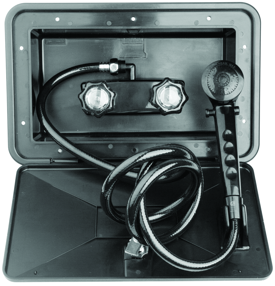 Dura Faucet DF-SA170-BK - Dura RV Exterior Shower Box Kit - Black - Young Farts RV Parts