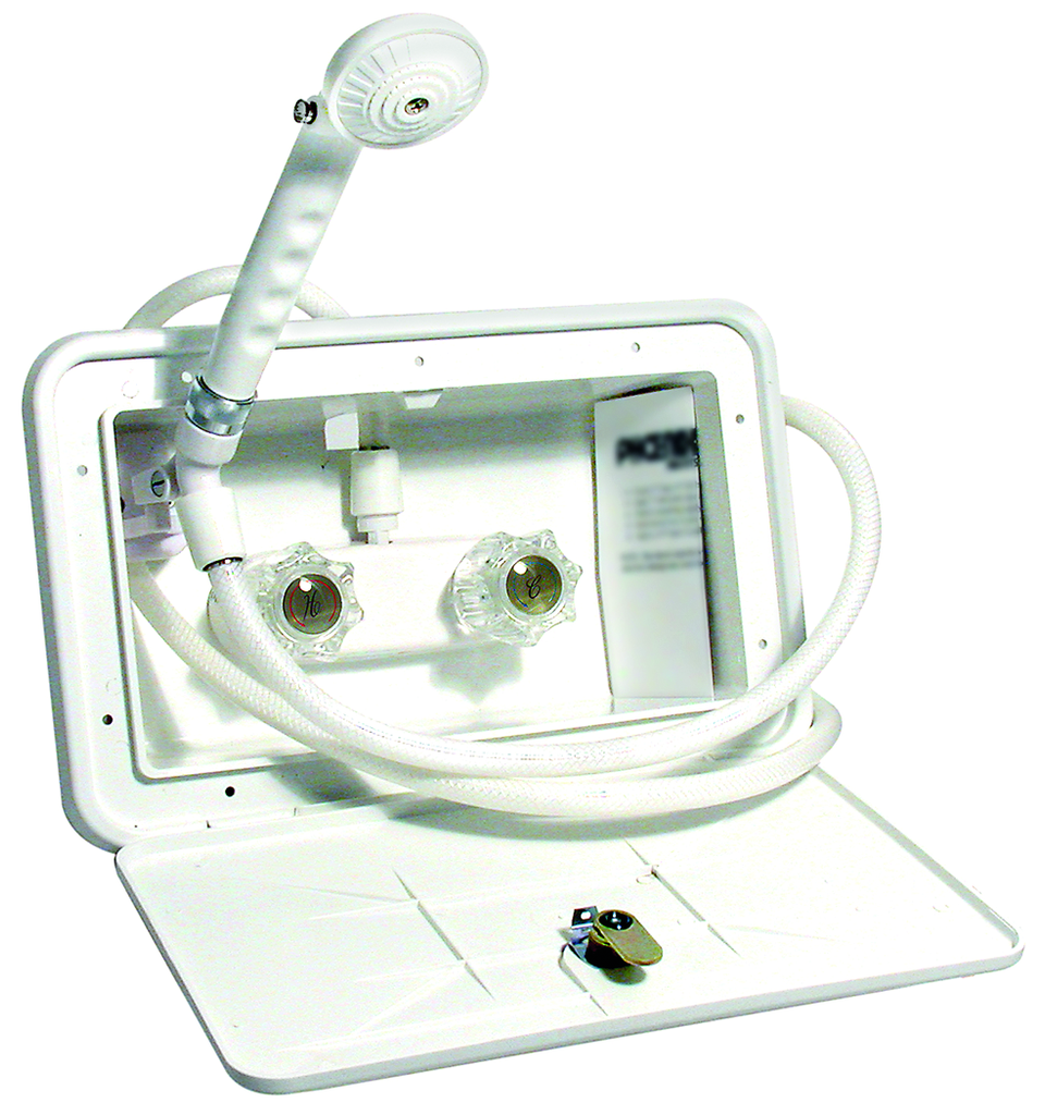 Valterra PF266201 - Exterior Shower - White Plastic - Young Farts RV Parts
