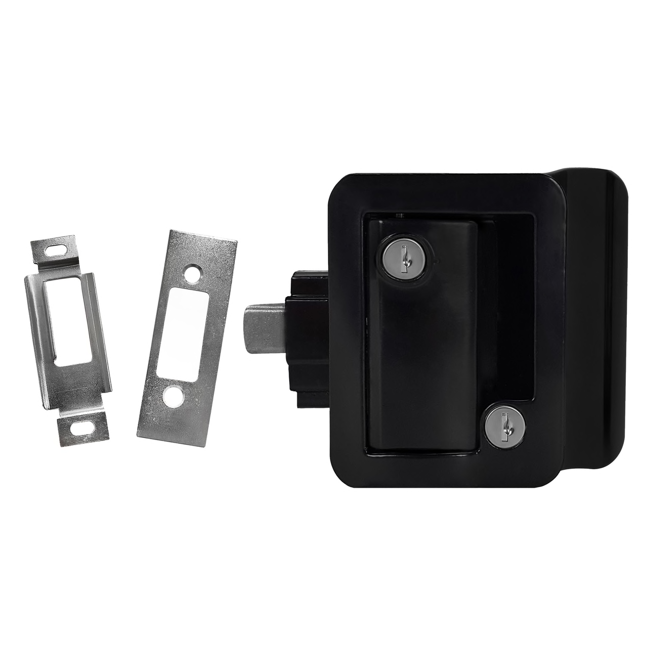 RV Pro RVP194100 - RV Paddle Entry Door Lock Latch with Deadbolt Black - Young Farts RV Parts