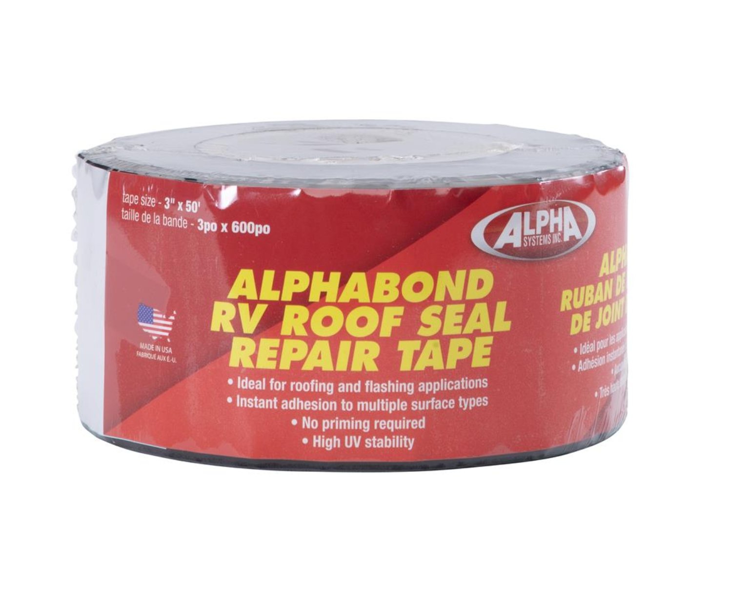 Alpha Systems 862406 - Alphabond Tape QTPOW 3" x 50' Black - Young Farts RV Parts